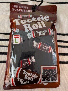 Tootsie Roll "LET'S ROLL" Candy Novelty MEN'S BOXER BRIEF [L 36-38] NEW